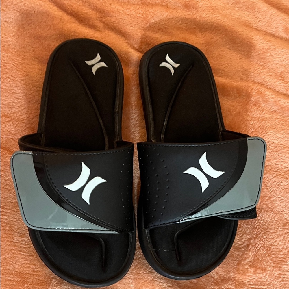 Under Armour Black and Gray Kids Slides
